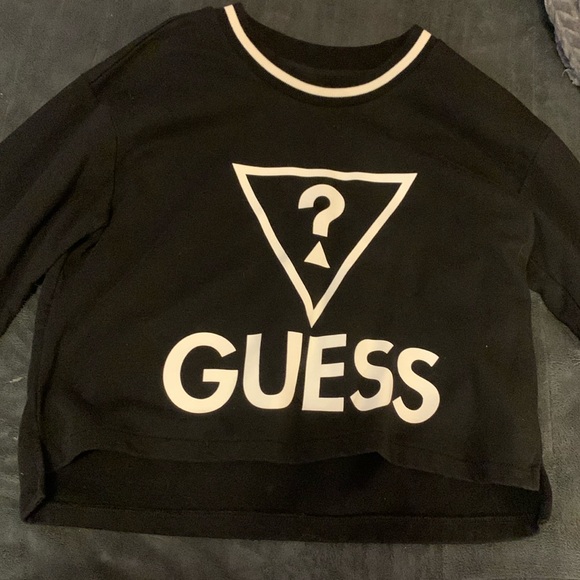 Guess cropped black sweater - Picture 1 of 3
